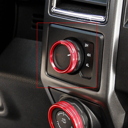 Four wheel Drive Switch Knob Moulding Trim for Ford F150 -XLT 2016+ Red