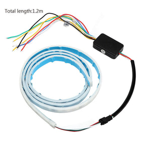 7 Color Car Rear Trunk RGB LED Strip Light Tailgate Brake Drive Turn Signal Flow