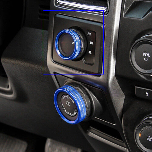 Four wheel Drive Switch Knob Moulding Trim  For Ford F150 -XLT 2016+ Blue