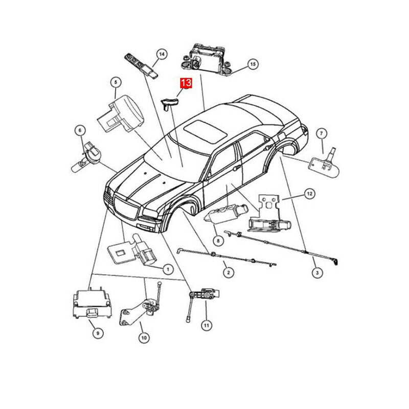 Steering Wheel Position Angle Sensor 5135969AA for Dodge Challenger 2009-2010